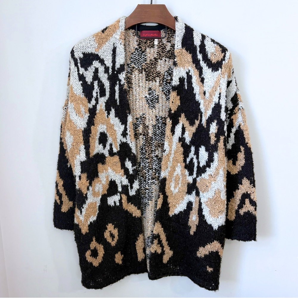 Left on Houston Wool/Alpaca Blend Chunky Open Cardigan